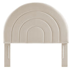 Modway Solana Arched Performance Velvet Twin Headboard - Almond-Assembly Required
