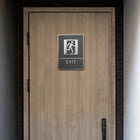 Futech - Salle de bain Signer la sortie en braille - Gris - Paquet de 2-Application adhésive incluse pour le montage