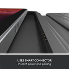 Logitech Rugged Folio Keyboard Case for iPad A16/ 10.9" (10th Gen.) - English - Graphite-Instant Connection: Smart keyboard magnetically connects instantly using Smart Connector technology—no Bluetooth pairing required—and sources power directly from iPad (10th gen & A16)