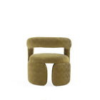 Manhattan Comfort - Chaise de salle à manger Corvette 28,7 po style milieu du siècle moderne, revêtement en velours - Vert olive-27,2 po L x 23 po l x 29,9 po H
