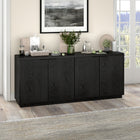 Hudson&Canal - Table buffet Mansfield 68" L - Grain noir-Construit à partir de matériaux en bois d'ingénierie de haute qualité dans une finition à grain noir fabriquée à la main