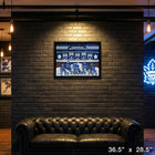 Toronto Maple Leafs Card Collage - Framed Print - 36" x 28"-Finished size: 36.5x28.5