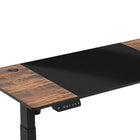 LjubLjana 47" Electric Height Adjustable Sit-Stand Desk - Black/Wood-Strong 186 lbs Support - With a steel frame and sturdy particle board top, this desk is able to support up to 186 lbs with maximum stability and sturdiness, its modern and attractive appearance blends with a variety of home and office environments
