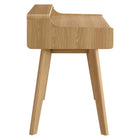 Modway Render 39.5" Writing Desk - Oak-Full-Extension Glide Drawers
