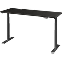 MotionGrey - Bureau assis-debout électrique à double moteur, réglable en hauteur, 165 po de largeur - Cadre noir-MotionGrey Bureau assis-debout électrique réglable en hauteur à double moteur allemand pour ordinateur et bureau - Cadre noir avec plateau (165 cm x 60 cm x 2,5 cm)