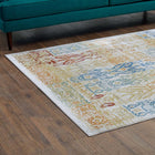 Modway - Solimar Aztèques du Sud-Ouest en détresse Tapis de comédie 8 pi l x 10 pi L - Multicolore-Dessous en caoutchouc de prise