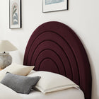 Modway Solana Arched Performance Velvet Full Platform Bed - Mulberry-Dense Foam Padding