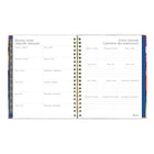 Blueline - 2026 Agenda hebdomadaire/mensuel Midnight Floral avec Reliure spirale double - 11 po x 8-1/2 po - Trilingue-Midnight Floral