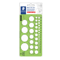 Staedtler Mars Small Circles Imperial Template-Made of green butyrate, dimensionally stable plastic