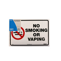 Headline Sign "No Smoking or Vaping" Flexible Sign - 8" x 12"-8" x 12"