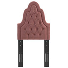 Modway Augustine Tufted Performance Velvet Twin Headboard - Dusty Rose-Durable Stain-Resistant Fabric