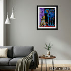 What's the Plan by Jenny Foster - Framed Print - 33" x 39"-Ready to hang - arrives fully assembled