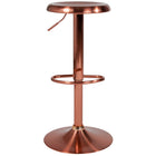 Flash Furniture Madrid Series Adjustable Height Retro Barstool - Rose Gold Finish-Height Adjustable Seat with Gas Lift