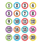 Teacher Created Resources Polka Dots Numbers Stickers - 6 Packs of 120-Numbers 1-40