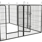 PawHut 12-Panel Dog Pen with Gate for Outdoor & Indoor - 39" H-Colour: Grey