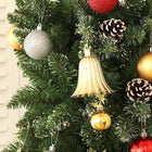 HOMCOM - Arbre de Noël artificiel de 7pi avec 980 branches et base en métal-Les branches s'ouvrent automatiquement et se divisent en sections, ce qui simplifie l'assemblage 