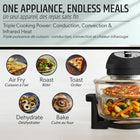 Granitestone Big Boss - Friteuse à air chaud extra large de 16 pintes (15 L) en verre avec 3 zones de cuisson et grilles en acier inoxydable - Noire-7