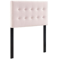 Modway Emily Biscuit Tufted Performance Velvet Twin Headboard - Pink-Luxurious Modern Twin Headboard