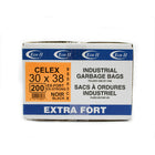 Eco II Garbage Bags, Extra Strong, Black, 30 x 38", 200 Pack-30" x 38"
