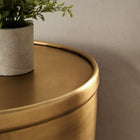 Modway Viora Metal Storage Side Table - Burnished Brass-Fully Assembled