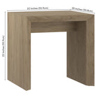 Hudson&Canal - Table d'appoint rectangulaire Oswin de 56 cm de largeur, , en chêne gris vieilli-9