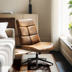 Homy Casa Relax Ergonomic Office Chair with Suede Fabric - Brown-8