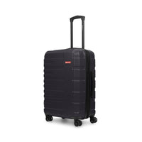 Swiss Mobility QUAD 26.25" ABS/PC Hardside Medium Check-in Luggage - Black-Made of lightweight and resistant ABS/PC