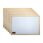 Office Works Magnetic Dry-Erase Whiteboard - 11.5" x 17.5" - Beige - 6 Pack-Set: includes 6 dry-erase boards