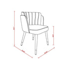 Manhattan Comfort Zephyr 21.65" Modern Velvet Upholstered Dining Chair - Cream-Upholstered in Elegant Velvet with High Density Foam Filled Padding