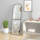 HOMCOM Full Length Mirror - 19.7" W x 63.6" H - Black-Colour: Black 