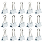 JAM Paper Colourful Binder Clips - Medium - 1 1/4" - White - 15 Pack-Perfect for staying stylishly organized around the house, at school, or in the office!