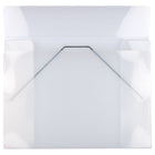 JAM Paper - Portefeuille en plastique avec fermeture élastique grand - 11 x 15 x 1/2 - Grille transparente-Quantité : Vendu à l'unité