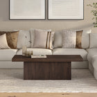 Hudson&Canal Torren 48"W Rectangular Coffee Table - Alder Brown-Finished in wood-look Alder Brown