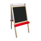 Crestline - Chevalet magnétique de luxe en rouleau - effaçable à sec/craie noire-Comprend un tableau magnétique effaçable à sec d'un côté et un tableau noir au verso, ainsi qu'un rouleau de papier de 45 cm x 30 m (18 po x 100 pi) monté sur le dessus.