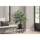 Monarch Specialties - Plante Artificielle - 24 po H - Calathée - Mis En Pot - Touche Réelle - Feuilles Vertes - Pot Noir-Elle a 12 feuilles vertes réelles ajustables qui peuvent être arrangées à votre goût