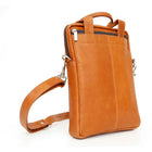 Ashlin Genuine Leather Laptop Bag - Medium Brown-Top zipper closure