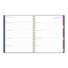 AT-A-GLANCE 2026-27 Badge Geometric Weekly/Monthly Planner - 11"x 9" - Purple - Bilingual-Page size: 11" H x 8-1/2" W
