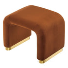Modway - Koda Performance Velvet Tabouret en cascade - Rouille en laiton-8