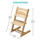 MotionGrey - Chaise haute en bois Blessy - Chaise de repas ajustable pour bébé et tout-petit (6 mois et plus) - Bois-6