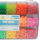 Sulyn Pony Bead Box - 2300 Pieces-3 finishes — opaque, transparent, and pearl that work great with Thick Elastic Stretch Cord (sold separately)