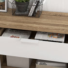 HOMCOM 37.4" L Sideboard - White-Colour: White, Natural
