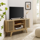Modway Render 46" Corner TV Stand - Oak-Smooth Wood Grain Laminate