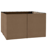 Outsunny - Rideaux de gazebo 10 pi L x 12 pi l avec portes à fermeture éclair, crochets/anneaux en C pour patio, rideaux seulement, brun-Offre une protection lors de vos moments de détente en plein air  