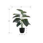 Monarch Specialties - Plante Artificielle - 24 po H - Alocasie - Mis En Pot - Touche Réelle - Feuilles Vertes - Pot Noir-La plante de sol factice est faite à partir des matériaux de la plus haute qualité et ne nécessite aucun entretien ou arrosage, pour un accent décoratif durable et respectueux de l'environnement qui durera toute une vie