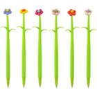 Merangue Flower Petals Asstored Bendy Pen-Novelty pens with colorful flower toppers