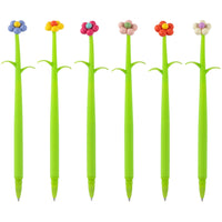 Merangue Flower Petals Asstored Bendy Pen-Novelty pens with colorful flower toppers