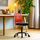 Chaise de Bureau Pivotante en Tissu Noir et Rouge Homy Casa-Hauteur Ajustable : Facilement personnalisable pour une position assise optimale et confortable