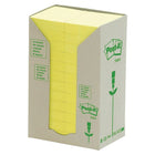 Post-it® - Feuillets recyclés en tour jaune canari, 1,5 x 2 po, paq./24 blocs-Paquet en tour facile à ouvrir   
