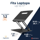 ShoppingAll Adjustable Laptop Stand - Black - 4 Pack-Adjust the height and angle (up to 90 degree) to your ideal viewing level to alleviate stiffness in your back and neck and improve your posture