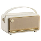 Edifier - Haut-parleur portable sans fil MP330 BT, audio Hi-Res, design rétro en bois, son stéréo de 20 W RMS – Ivoire-La batterie intégrée de grande capacité offre jusqu’à 19 heures de lecture continue, vous permettant de profiter de votre musique toute la journée